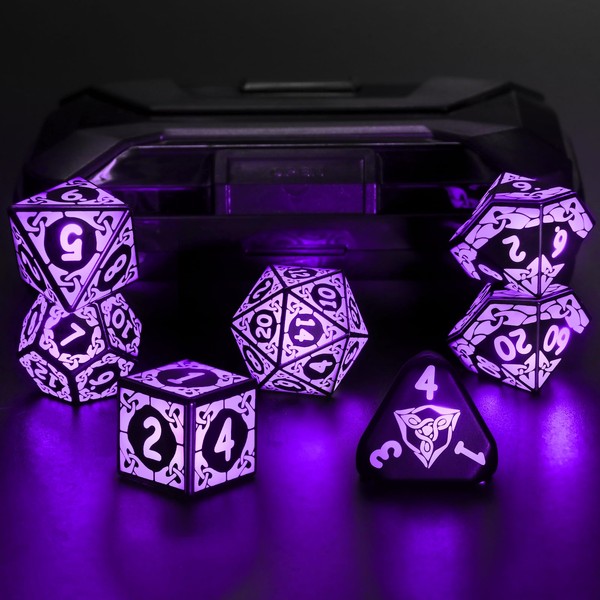 LED Dice Set for DND - Magical Glow Light Up