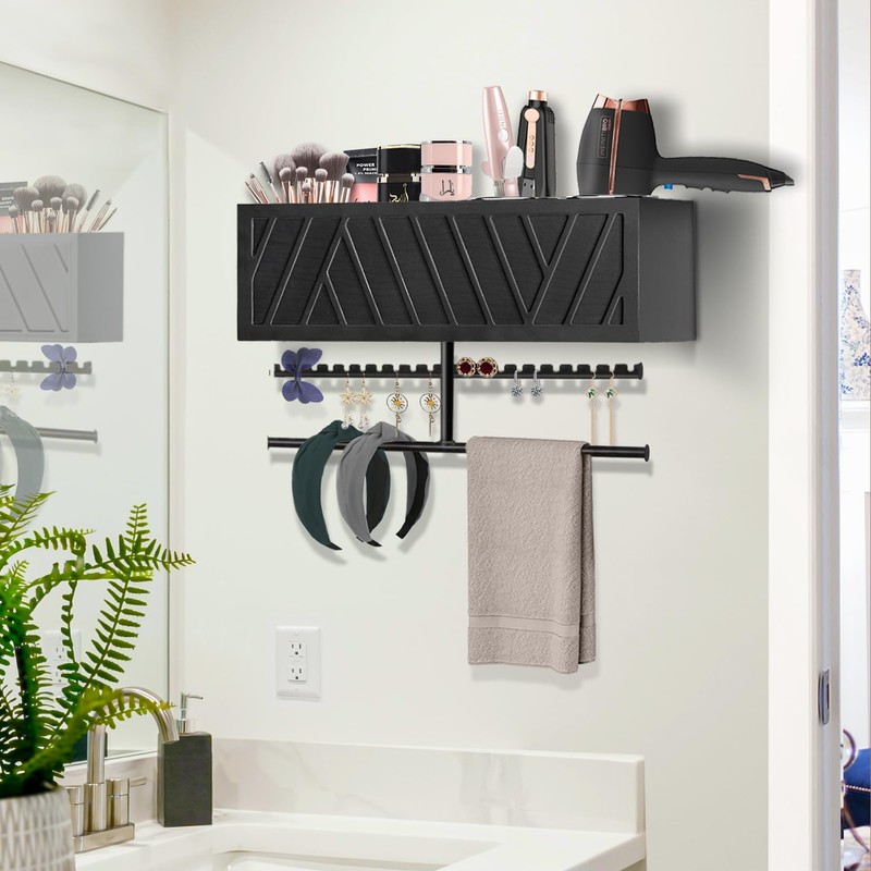 Rustic Hair Dryer Holder Wall Mounted,Hair Styling Tools & Accessories