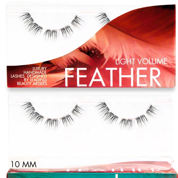 GAZELLE Luxury Feather Natural Lash Clusters 10mm, Soft Korean Silk