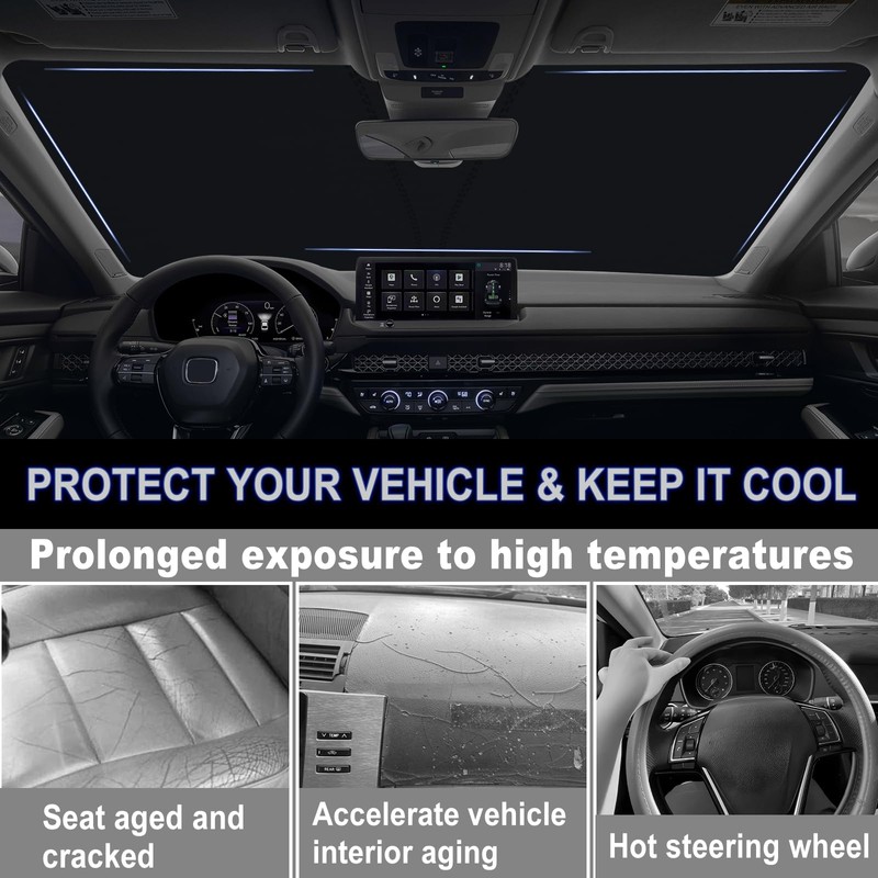 Car Windshield Sun Shade for 2023-2026 Honda Accord| Front Window