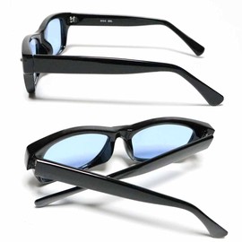 Berkut Sunglasses, Date Glasses, Lightweight, Fatigue Resistant, Eye-friendly Lenses, Black × Large Blue