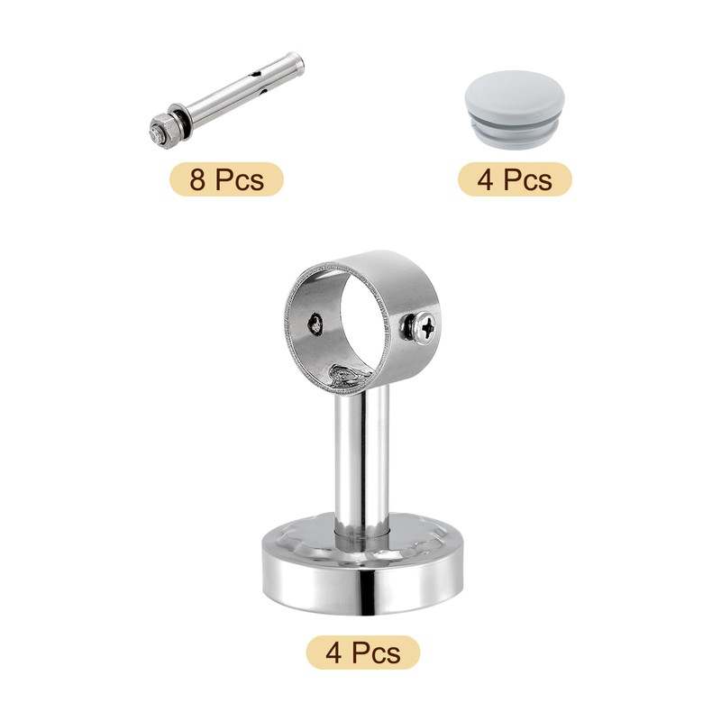 sourcing map 4 Set 3.94inch Ceiling Mount Bracket Fit 1.26inch