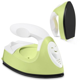 Honoson Mini Craft Iron Mini Heat Press Small Iron 3.93 x 2.36 x 2.76 in Portable Handy Tiny Flatiron with Charging Base Accessory for Fuse Bead Patch DIY Heat Transfer Vinyl(Fruit Green)