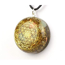 Orpanit® Orgonite 3 Pendants Sacred Geometry Sri Yantra, Sahasrara, Metatron Set 1 I Orgonite I Protection Against EMF, 5G, HAARP, Radio Radiation I Real Orgone Energy for More Harmony