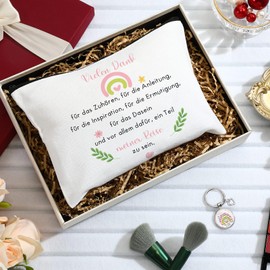 Weewooday Colleague Farewell Gift Set 1 Colleague Farewell Keyring 1 Motivational Cosmetic Bag Farewell Colleague Job Change, multicoloured, Thank you