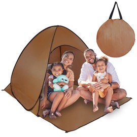 Beach Tent Pop Up Beach Tent Canopy Sun Shade Shelter Anti-UV Automatic Waterproof for 2-3 Person with Net Window Storage Bag Outdoor Camping Fishing Park Bea ch