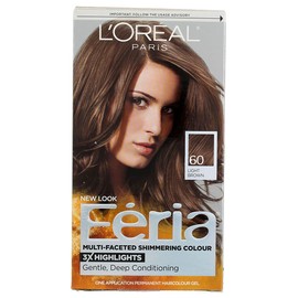 L'Oreal Feria Multi-Faceted Shimmering Color, 60 Light Brown, 1 ea (Pack of 3)