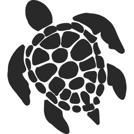 hBARSCI Sea Turtle Vinyl Decal - 8 Inches - for Cars, Trucks, Windows, Laptops, Tablets - Outdoor-Grade 2.5mil Thick Vinyl - Matte Black
