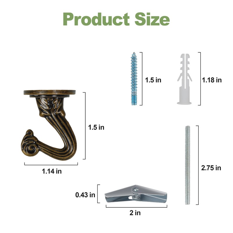 Aidoclip Ceiling Swag Hook Sets - Heavy Duty Hooks with