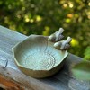 Moanyt Garden Bird Bath,Creative Bird Feeder Bird Bowl Ceramic Water