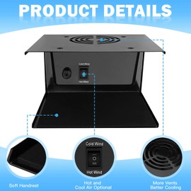 GGAIFbp Nail Dryer Fan for Regular Polish 110V 300W Professional Nail Drying Fan with Hot and Cool Air for Hands and Feet Salon Air Nail Dryer Blower Fan for Manicure Salon and Home Use