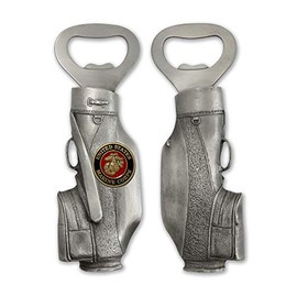 Indiana Metal Craft US MARINE CORPS Cool Pewter Golf Bag Bottle Opener MADE IN USA
