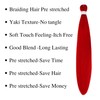 Gozill Red Boho Braiding Hair Pre stretched
