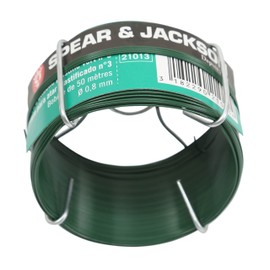 Spear & Jackson 50m Green Plastic Coated Iron Wire No.3