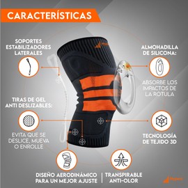 Hyperz - 2pcs Sports Compression Knee Brace with Gel Pad for Patella and Side Stabilizers, Orthopedic Knee Brace with Adjustable Non-Slip Compression Breathable for Men and Women, Knee Support Meniscus and Ligaments, Knee Support, Knee Support for Gym, C