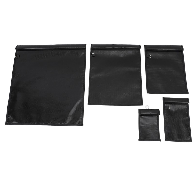 5pcs Faraday Bags Fireproof Waterproof Signal Blocking Large Prevent Tracking