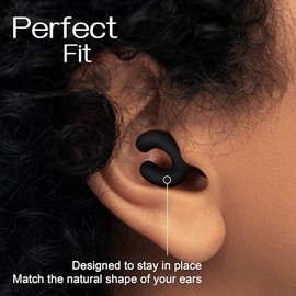Ear Plugs for Sleep - 35dB Laboratory-Grade Sound Isolation | SkinFit™ Technology | Sleep Like a Baby | for Travel & Concert | 4-Size Fit (XS/S/M/L)-Black