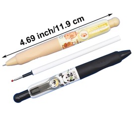 Maydahui 8 Pcs Cute Capybara and Panda Short Small Pocket Pens Changeable Images Retractable Kawaii Mini Pens Black Ink for Purse Notebook Shcool Office Party