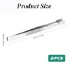 2Pcs Stamp Tweezers Flat Paddle End Style Stamp Tongs Curved