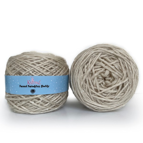 KnitPal Tweed Twinkles Bulky, Soft Acrylic Hypoallergenic Yarn for Knitting