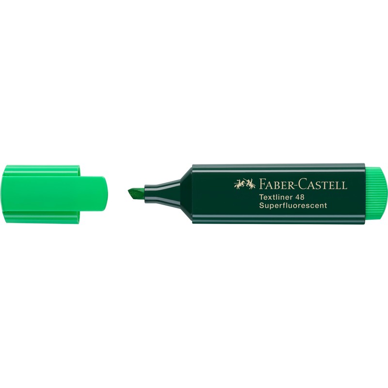 FABER-CASTELL 205042 Highlighter Highlighter 48, Green, Pack of 10, Refillable