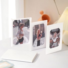 HOTUO Scrapbook Albums,3.5x5/4x6/5x7 Inches Universal DIY Photos Collection, Accordion Stretchable Folding Kraft Paper For Wedding Anniversary, Valentines Day, Love Memory 3 Pack WHITE