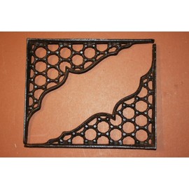 Generic Set of 12 / Decorative Honeycomb Design Brackets for Open Shelving, Garden and Home, Wall Mounted Brackets,, Brown