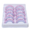 5pcs Colorful Eyelashes Dramatic Gradient Color False Eyelashes Fluffy 3D