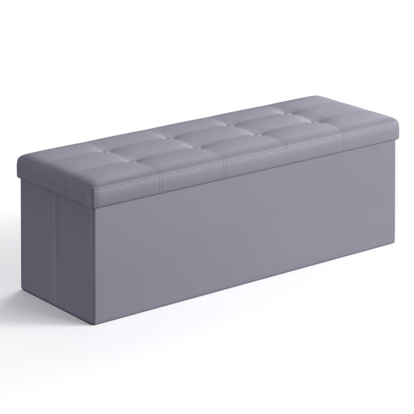 SONGMICS MAZIE Collection - 43 Inches Folding Storage Ottoman Bench,
