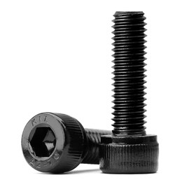 Pack of 10 M6 x 60 mm Cylinder Screws with Hexagon Socket 304 Stainless Steel Black Oxide Cylinder Head Screws Full Thread