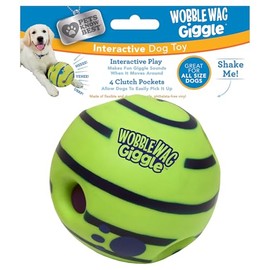 Wobble Wag Giggle Pelota, Juguete Interactivo para Perros, Divertidos Sonidos de risita, como se ve en la televisión