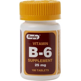 Rugby Vitamins Vitamin B6 25MG Tablet 100CT
