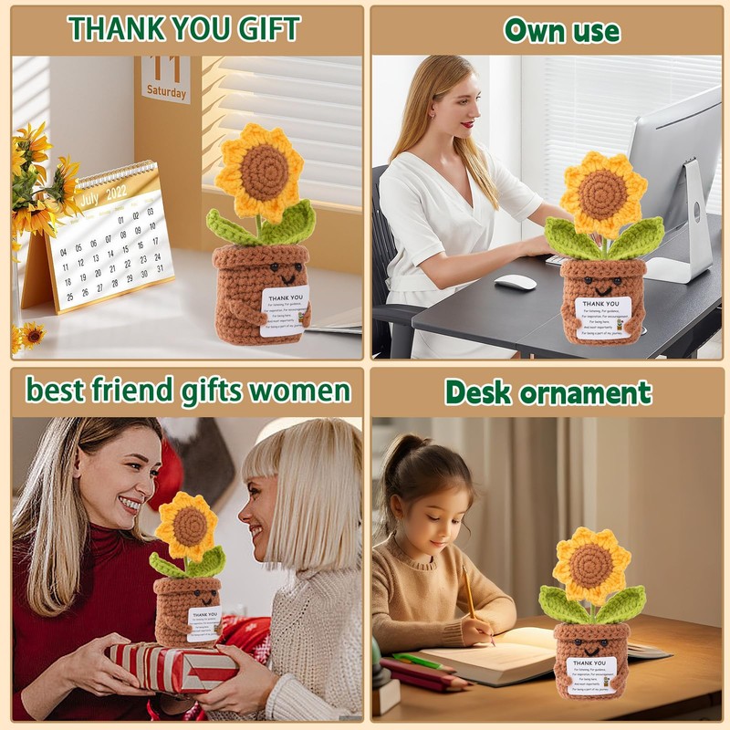 Knitted Potatoes Wool Dolls Handmade Toys Emotional Support Plush with,