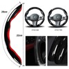 Car Steering Wheel Cover Set Bright Carbon Fiber Wrap Non-Slip