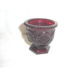 Avon Red Cape Cod Sugar Bowl