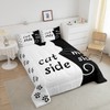 Erosebridal Cat Side & My Side Twin Bedding Set -
