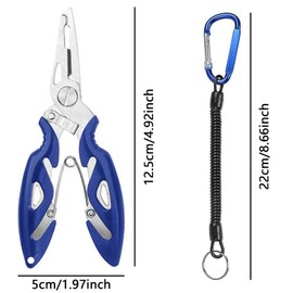 FIBOUND 1 Piece Fishing Pliers, Portable Stainless Steel Pliers Fishing, Hook Remover Fishing Pliers, for Trimming Threads, Cutting Hook Tips, Clamping Fishing Hooks