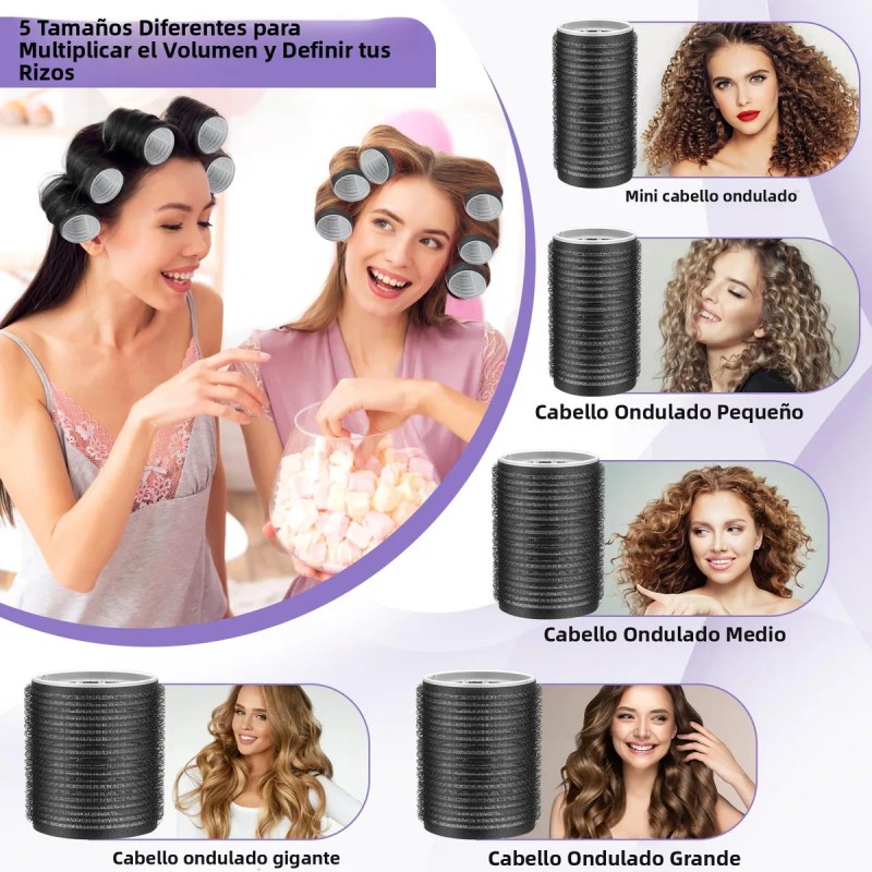 65 Pzs Tubos Rizadores De Cabello Con Abrazadera Plstica