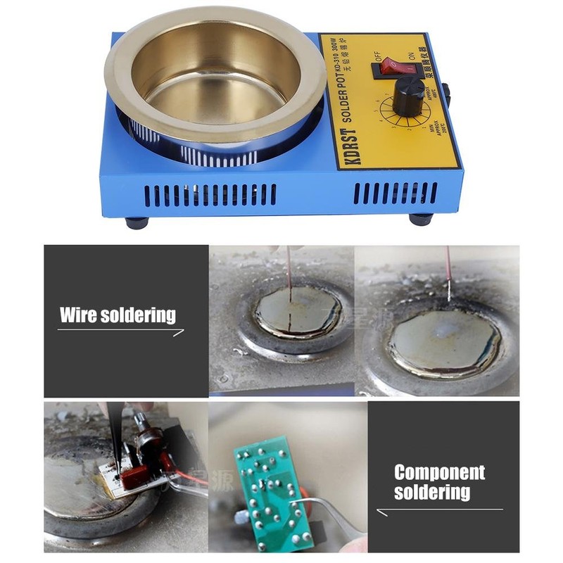 Solder Pot 300W 100mm Soldering Melting Pot Soldering Desoldering Bath