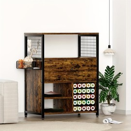 New Craft Organization And Storage Cabinet Compatible With    Crafting Cabinet With Drawer & 25 Vinyl Roll Holder  Craft Table Desk Workstation For Craft Room Home.rustic Brown. - Home & Kitchen Advertising printing and drawing equipment