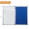 VIZ-PRO Lockable Notice Board Tamperproof cork board Class Office School