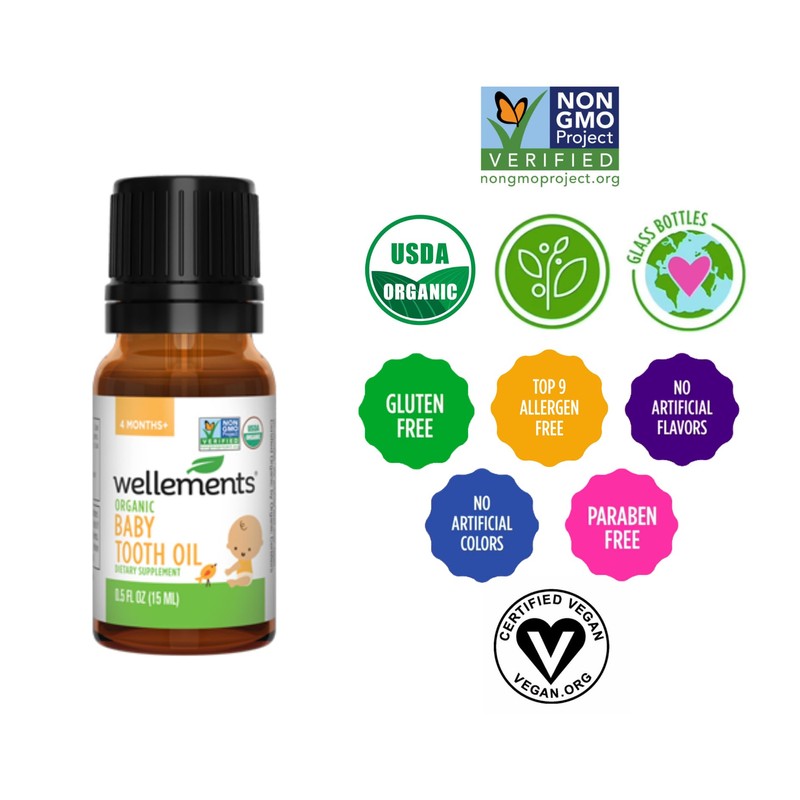 Baby, Tooth Oil, 0.5 fl oz (15 ml) - Wellements