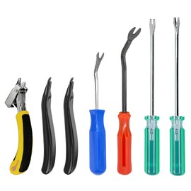 Pack of 7 Staple Remover Heavy Duty with Staple Remover Pads, Staple Remover, Nail Lifter for Upholstery Construction Office Wood Car AUMUA