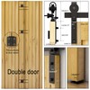 CCJH 42" Bi-Folding Sliding Barn Door Hardware Kit for 2