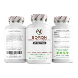 Trace Mineral Sodium Tetraborate 3mg – Easy-to-Swallow Vegan Tablets – Clean-Label, Non-GMO & Gluten-Free – 180 Tablets