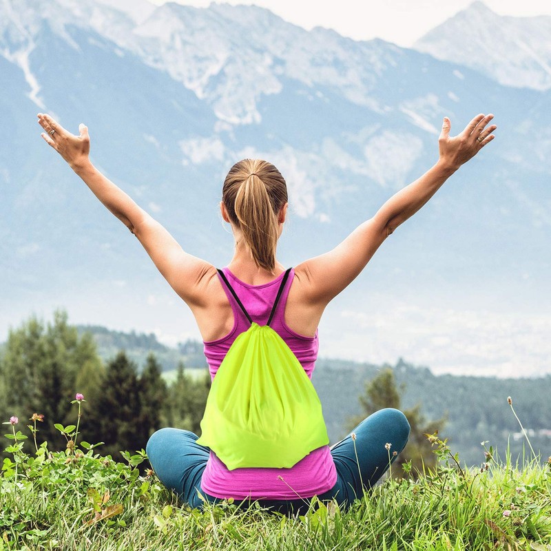 KUUQA 8Pcs Drawstring Backpack Bags String Bag Cinch Sackpack Gym