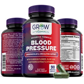 Grow Vitamin Blood Pressure and Cholesterol Lowering Support Supplement.All Natural
