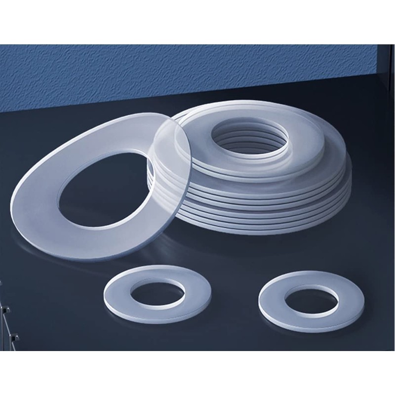 CONPHERON Plastic Washers Transparent Soft Plastic Nylon Flat Washers M8