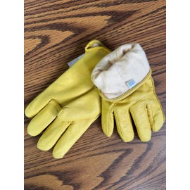 Grand Rapids Hide Company *2 Pairs* Men’s Real Deerskin Leather Gloves Tan Unlined, 3XL *2 Pairs*