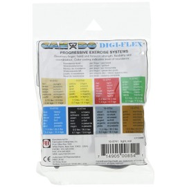 Cando Digi-Flex Hand Exerciser - 5 Piece Set Y,R,G,B,BLK - No Rack by Cando